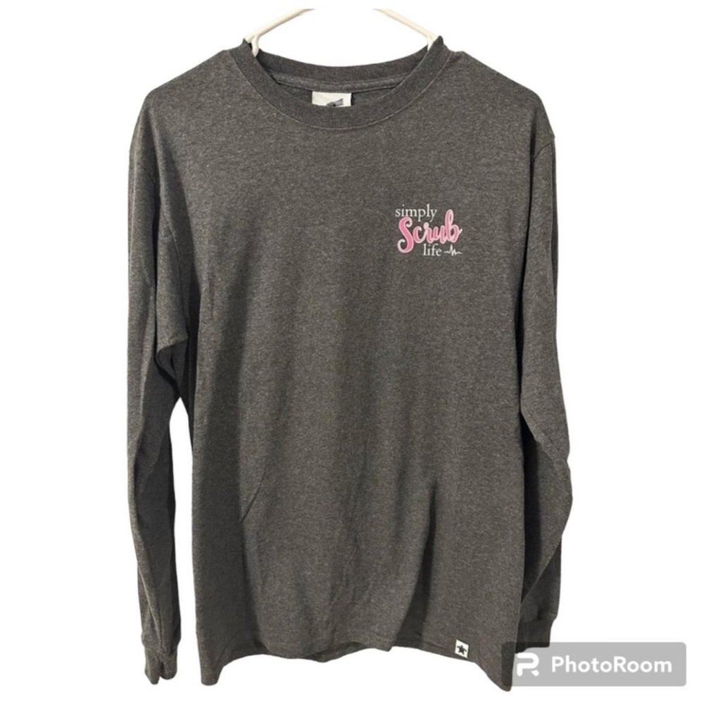 Gray Scrub Life Long Sleeve Shirt